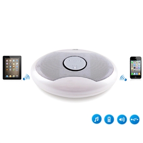 BuySKU64366 Portable JXD X10 Bluetooth Cobble Speaker for Smart Cellphone /Tablet PC (White)
