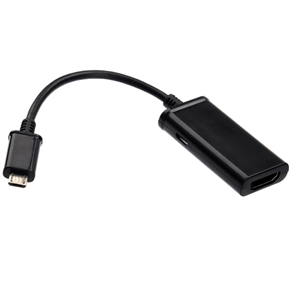 BuySKU65161 Portable MHL Micro USB to HDMI Video Converter Adapter (Black)