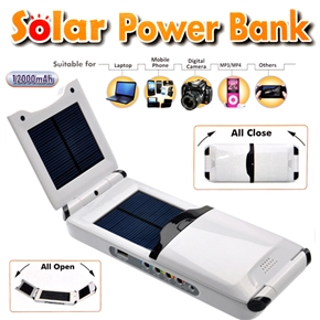 BuySKU55626 Portable Multifunctional 12000mAh Solar Power Charger Set for iPhone /iPad /Laptop /Mobile Phone /DV /MP3 /MP4 /PDA