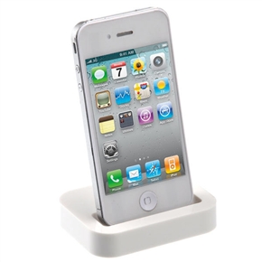 BuySKU65463 Portable Sync Charging Base Dock Cradle Docking Station with 3.5mm Audio-Out for iPhone 3GS /iPhone 4 /iPhone 4S (White)