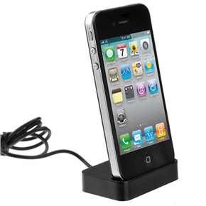 BuySKU67305 Portable USB Cable Sync Charger Data iDock for iPhone 4 /iPhone 4S /iPod (Black)