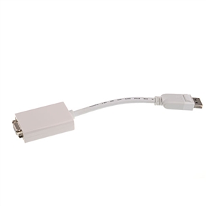 BuySKU12229 Protable Mini DisplayPort to VGA Adapter Cable for Apple Mac (White)