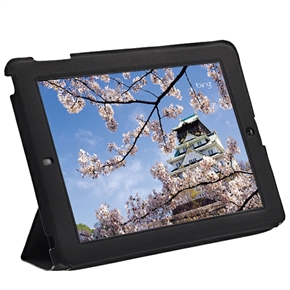 BuySKU64025 Protective Ultrathin PU Leather Case Cover with Sleep Function & Stand for The new iPad (Black)