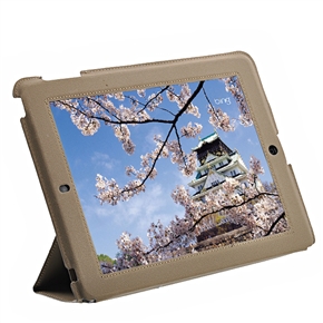 BuySKU64023 Protective Ultrathin PU Leather Case Cover with Sleep Function & Stand for The new iPad (Grey)