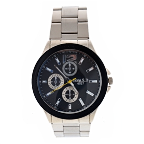 BuySKU57707 Quartz Wrist Watch with Round Dial - Men's Watch