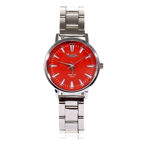 BuySKU58034 Quartz Wrist Watch with Round Dial & Metal Watch Band