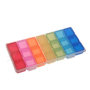 BuySKU63075 Rainbow Pill Case Colorful Tablet Container