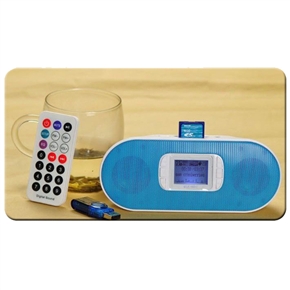 BuySKU66956 Rechargeable Music Stereo Speaker with FM Radio & SD/MMC/USB/3.5mm Slots & Remote Controller (Blue)