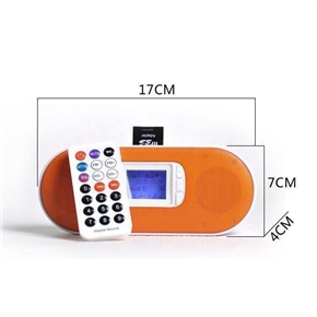 BuySKU66958 Rechargeable Music Stereo Speaker with FM Radio & SD/MMC/USB/3.5mm Slots & Remote Controller (Orange)