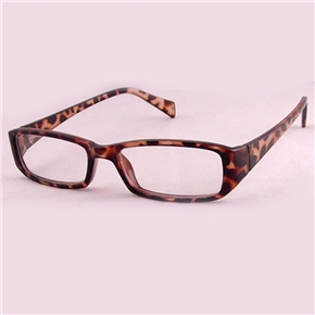 BuySKU61996 Rectangular Eyeglasses Acetate Glasses Frame with Flat Lens B881 (Leopard Pattern)