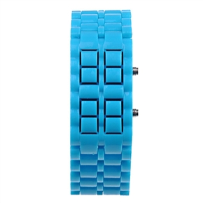 BuySKU58327 Red LED Wrist Watch Modern Style Plastic Watch (Blue)