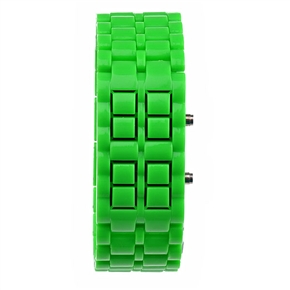 BuySKU58326 Red LED Wrist Watch Modern Style Plastic Watch (Green)