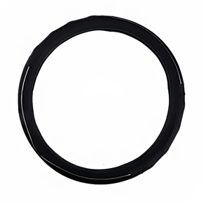 BuySKU59568 Reliable Leather Steering Wheel Cover (Black) - M Size