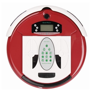 BuySKU64239 Remote Control 2.2 Inch LCD Rechargeable Smart Robotic Auto Vacuum Cleaner (Red)
