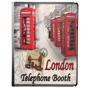 BuySKU67540 Retro London Telephone Booth Patten PU Protective Case with Inner Hard Back Case & Sleep Function for The new iPad