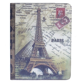 BuySKU67671 Retro Paris' Eiffel Tower Pattern PU Protective Case Skin with Inner Hard Back Case & Sleep Function for The new iPad