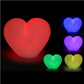 BuySKU61611 Romantic Heart Shaped Design LED Color Changing Small Night Light (White)