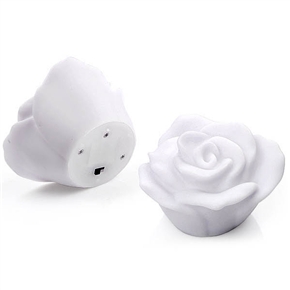 BuySKU61554 Romantic Rose Shaped Design LED Color Changing Desktop Small Night Lamp (White)