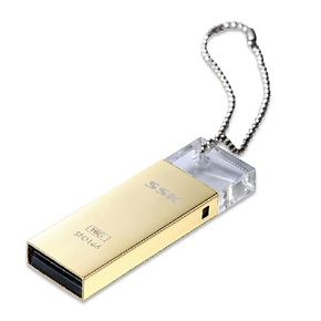 BuySKU65135 SK SFD166 16GB High-speed USB 2.0 Flash Drive Mini U-disk with Chain (Golden)