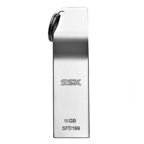BuySKU65136 SSK SFD199 Waterproof Design 16GB Encrypted USB 2.0 Flash Drive Ultra-thin U-disk with Key Ring (Silver)
