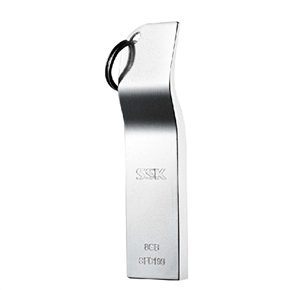 BuySKU65239 SSK SFD199 Waterproof Design 8GB Encrypted USB 2.0 Flash Drive Ultra-thin U-disk with Key Ring (Silver)