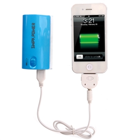 BuySKU65553 SW-B4467 5200mAh Mobile Power Emergency Battery Charger & Flashlight for iPad /iPhone /Nokia /Samsung /HTC /MP4 (Blue)