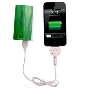 BuySKU65554 SW-B4467 5200mAh Mobile Power Emergency Battery Charger & Flashlight for iPad /iPhone /Nokia /Samsung /HTC /MP4 (Green)