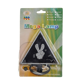BuySKU61399 Shining Victory Pose Triangle LED Lamp Color Decoration Warning Sign Light
