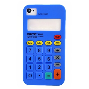 BuySKU61518 Silicone Case with Calculator Shape for iPhone 4 (Deep Blue)