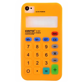 BuySKU61519 Silicone Case with Calculator Shape for iPhone 4 (Light Orange)