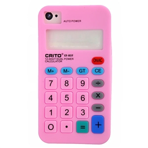 BuySKU61517 Silicone Case with Calculator Shape for iPhone 4 (Pink)