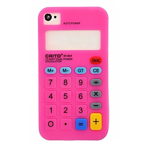 BuySKU61516 Silicone Case with Calculator Shape for iPhone 4 (Rose)