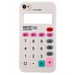BuySKU61521 Silicone Case with Calculator Shape for iPhone 4 (White)