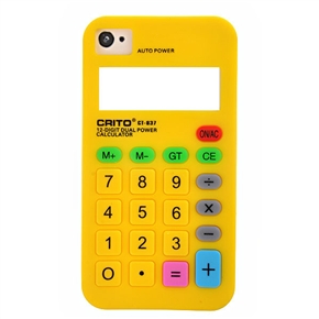 BuySKU61522 Silicone Case with Calculator Shape for iPhone 4 (Yellow)