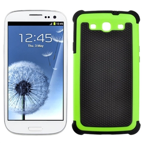 BuySKU65749 Silicone & Plastic Double Protective Back Case Cover for Samsung Galaxy S III /I9300 (Green)