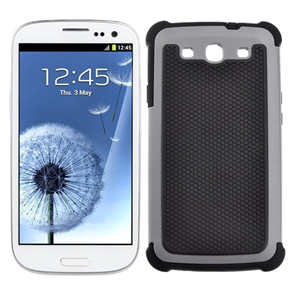 BuySKU65748 Silicone & Plastic Double Protective Back Case Cover for Samsung Galaxy S III /I9300 (Grey)