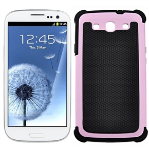 BuySKU65750 Silicone & Plastic Double Protective Back Case Cover for Samsung Galaxy S III /I9300 (Pink)
