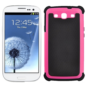 BuySKU65751 Silicone & Plastic Double Protective Back Case Cover for Samsung Galaxy S III /I9300 (Rose)