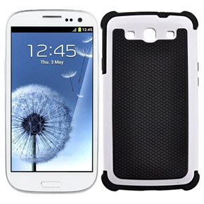 BuySKU65747 Silicone & Plastic Double Protective Back Case Cover for Samsung Galaxy S III /I9300 (White)