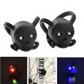 BuySKU67205 Skull Shaped Flashing LED Bicycle Light with Silicone Band (Black)
