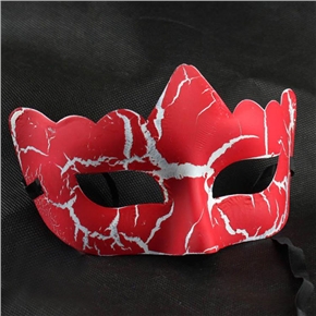 BuySKU61826 Small Waves Sharp Head Crack Mask for Ball Party Performance All Saints' Day - 10pcs/pack (Red)