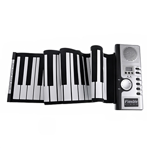 BuySKU58628 Soft Keyboard Piano Foldable Roll-up Piano with 61 Keys