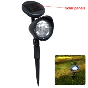 BuySKU65537 Solar 600mAh 3 LED Rotatable Lawn Light Flood Light Spotlight