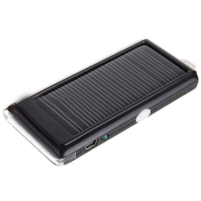 BuySKU48453 Solar Powered 1500mAh External Rechargeable Battery Pack with 4-LED Flashlight and Mobile Adapters
