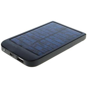 BuySKU48574 Solar Powered 2600mAh External Rechargeable Cell Phone Battery Pack with Cell Phone Adapters