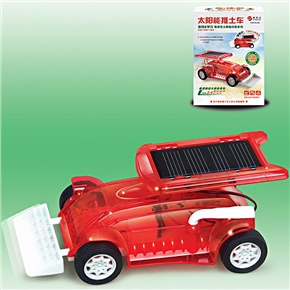 BuySKU65544 Solar Powered DIY Bulldozer /Earthmover Educational Children Toy (Red)