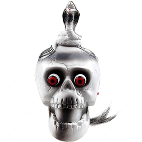 BuySKU61716 Sound Control Falling Skeleton Head Toy with Red Eyes & Sound for Halloween