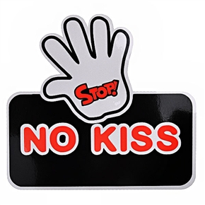 BuySKU59390 Stop! NO Kiss Design Reflective Car Sticker Car Decal - 11.5cm*12.5cm
