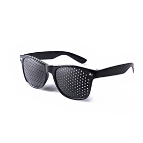 BuySKU67246 Stylish Eyes Care Pinhole Glasses Eyesight Correction Eyeglasses Eyewear with Plastic Frame (Black)
