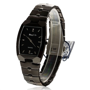 BuySKU58013 Stylish Stainless Steel Watchband Quartz Wrist Watch with 10 Strip Hour Marks (Black)